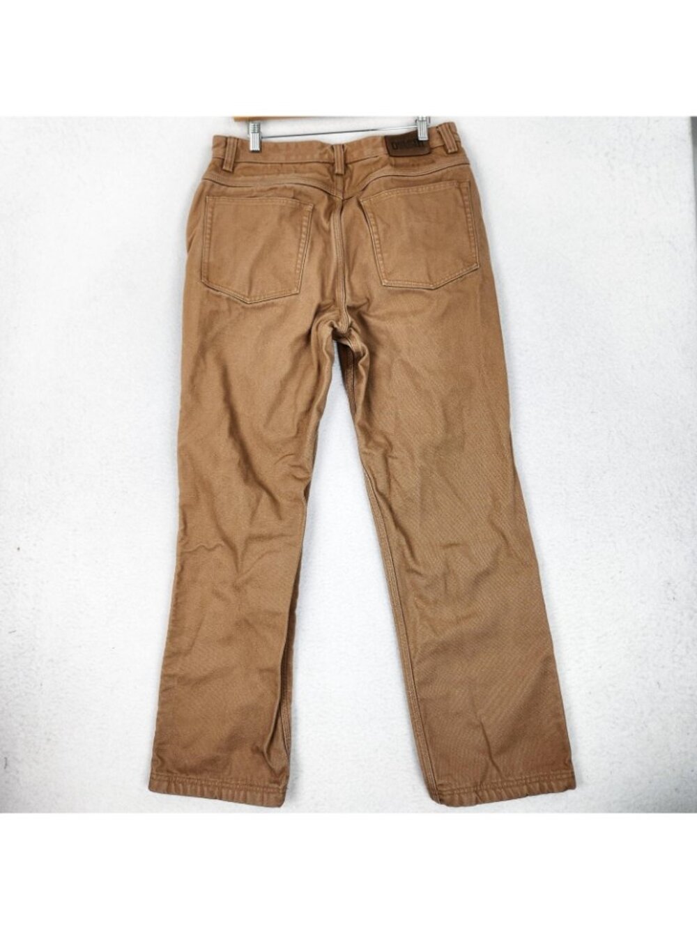 Duluth Trading Pants Mens 34x34 Brown Canvas Flannel Lined Straight Leg Workwear - Picture 11 of 15